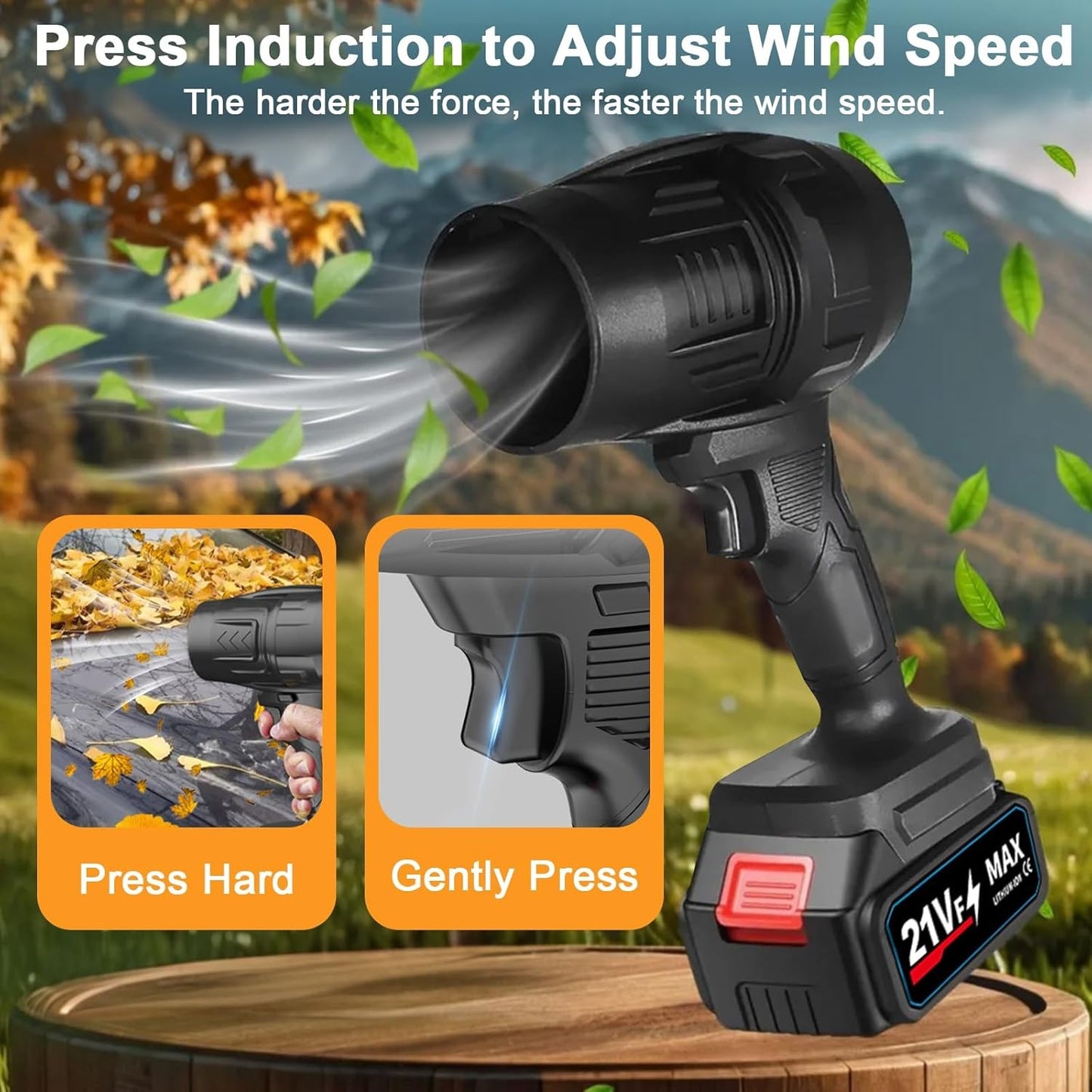 Jet Blower with Charger & 2 Batteries – Cordless & Powerful