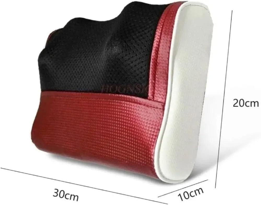 Electric Massage Pillow Vibrator for Neck, Back & Waist Pain Relief – Adjustable Speed, Premium PU Leather