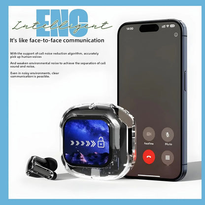 Airmax Transparent Earbuds – True Wireless Touch Control Earphones for Music & Calls