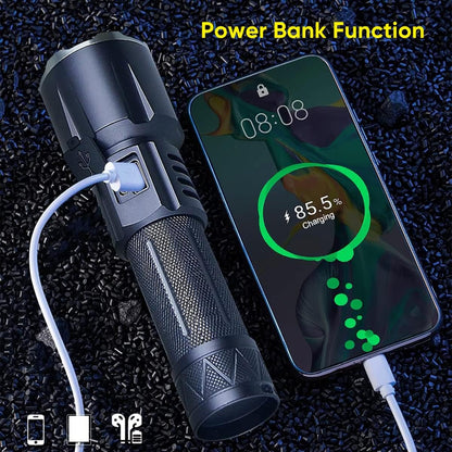 2-Pack LED Flashlights – High Power Rechargeable Torch for Camping, Hiking & Home Use