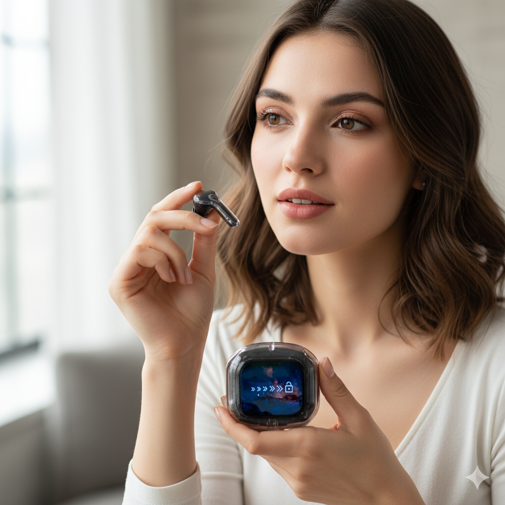 Airmax Transparent Earbuds – True Wireless Touch Control Earphones for Music & Calls