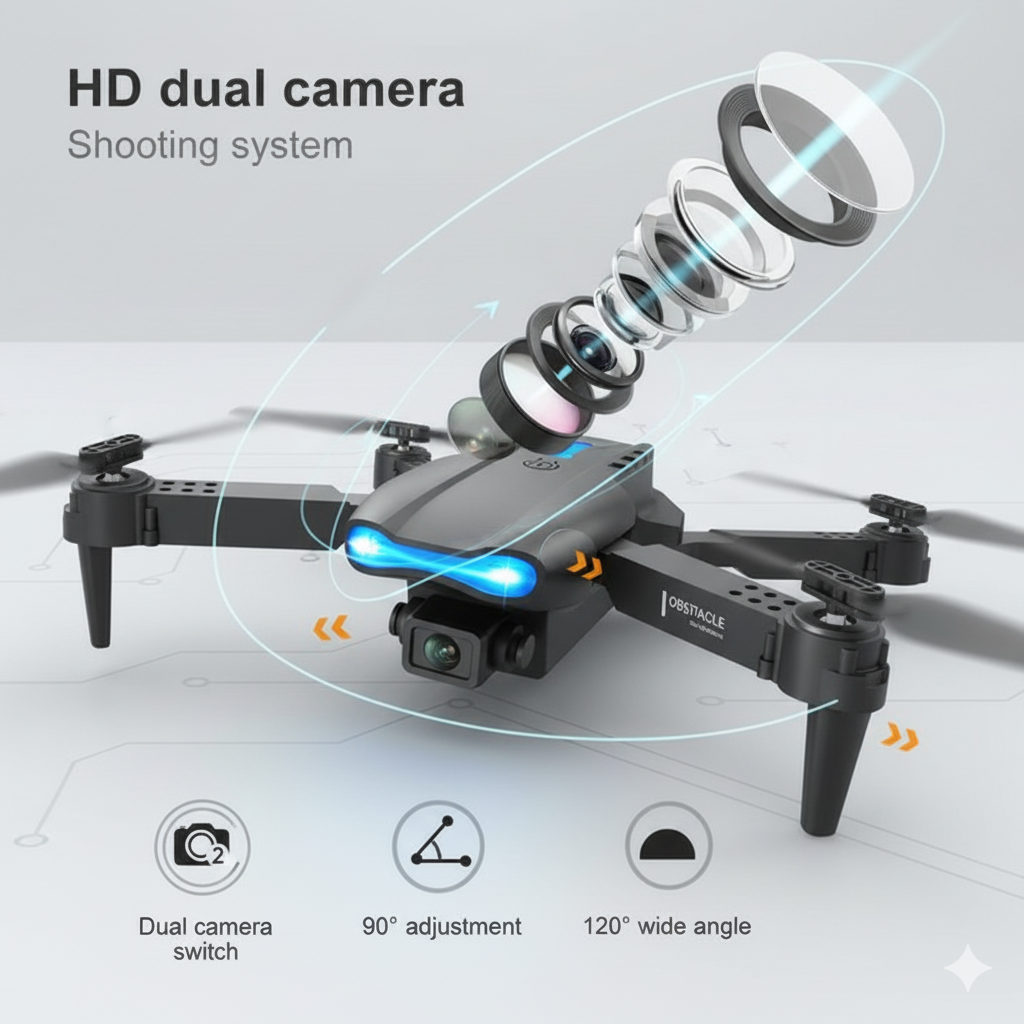4K HD Dual Camera Drone – Foldable, WiFi FPV, Long Range