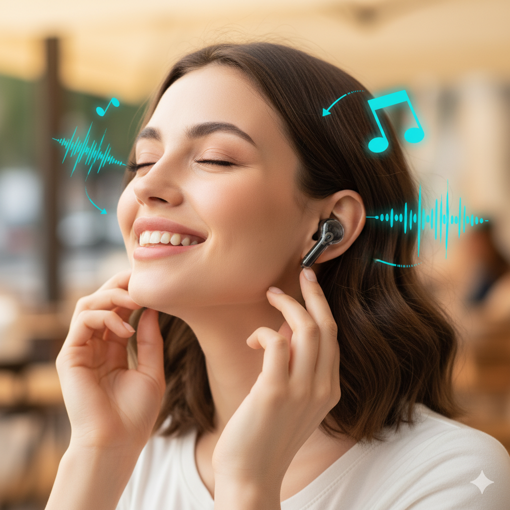 Airmax Transparent Earbuds – True Wireless Touch Control Earphones for Music & Calls